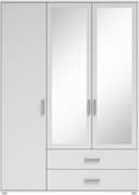 Schlafkontor Drehtürenschrank Ivar Kleiderschrank mit Spiegel | Weiß 3
