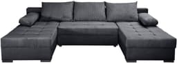 COLLECTION AB Wohnlandschaft Josy U-Form | Schwarz