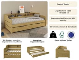 OTTO home Daybett "REETE1" | Holztöne