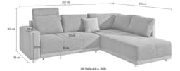Jockenhöfer Gruppe Ecksofa Orlando | Schwarz