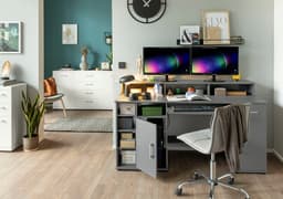 VOGL Möbelfabrik Schreibtisch Timra | Grau