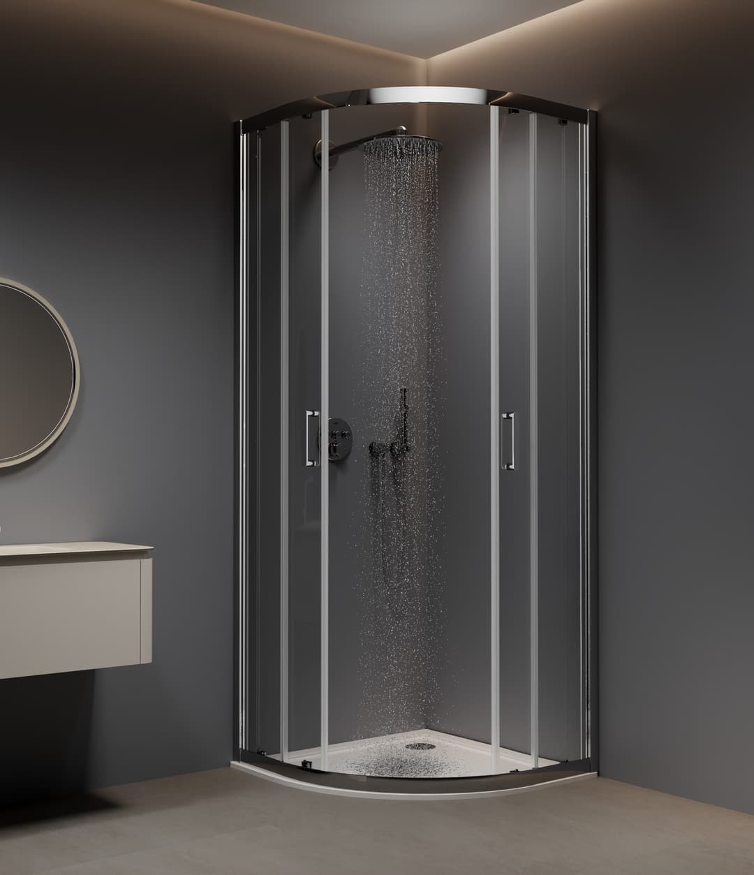 welltime Runddusche Trento | Silber