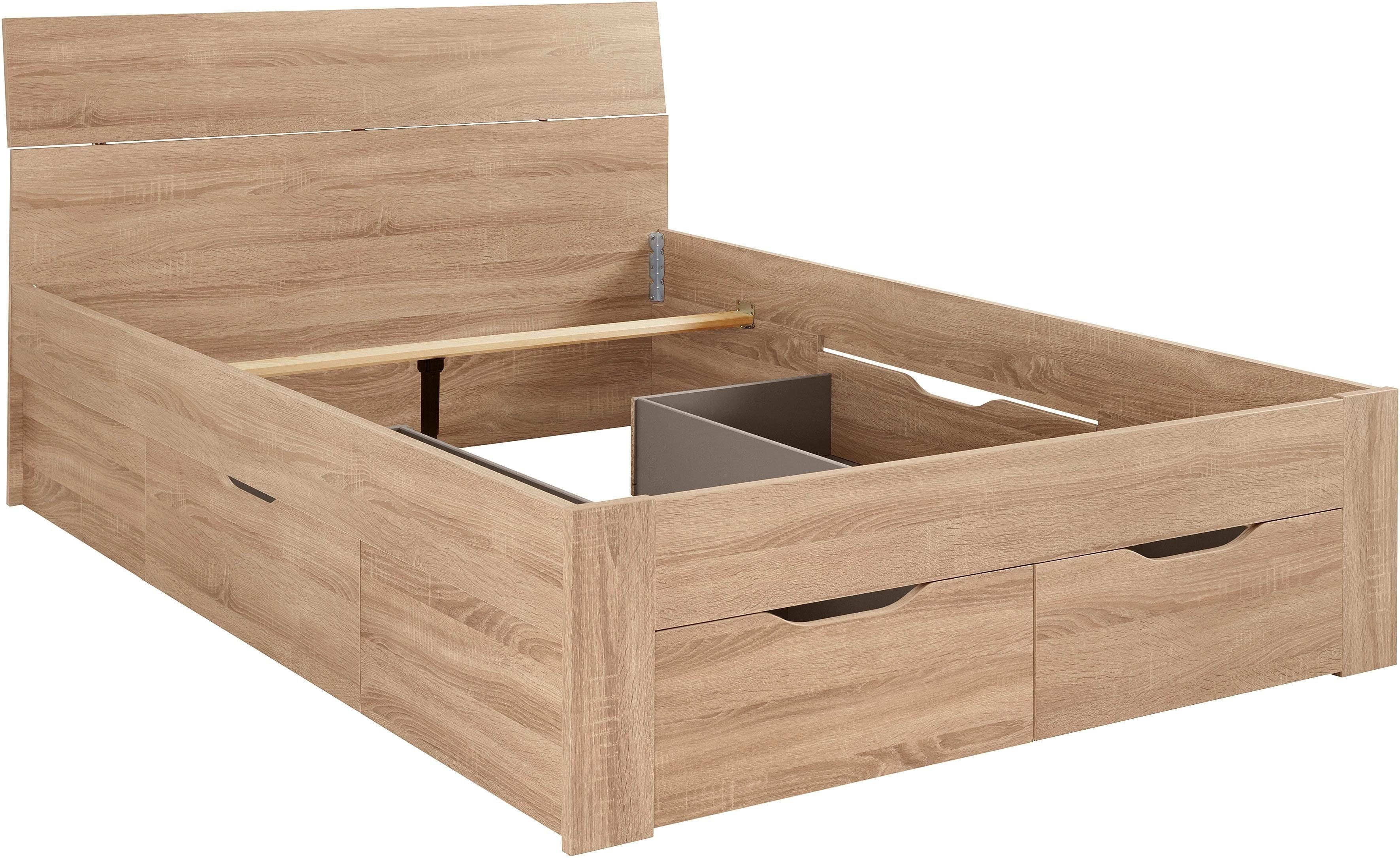 rauch Bett Einzelbett Doppelbett Stauraum FLEXX | Holztöne