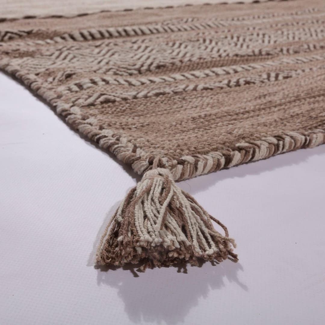 Paco Home Teppich Kilim 217 | Beige