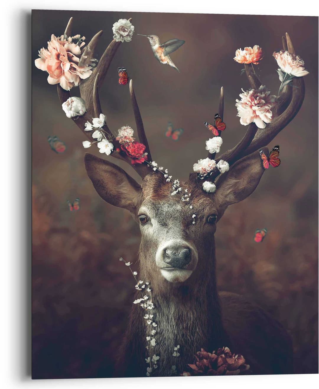 Reinders! Wandbild Hirsch | Braun