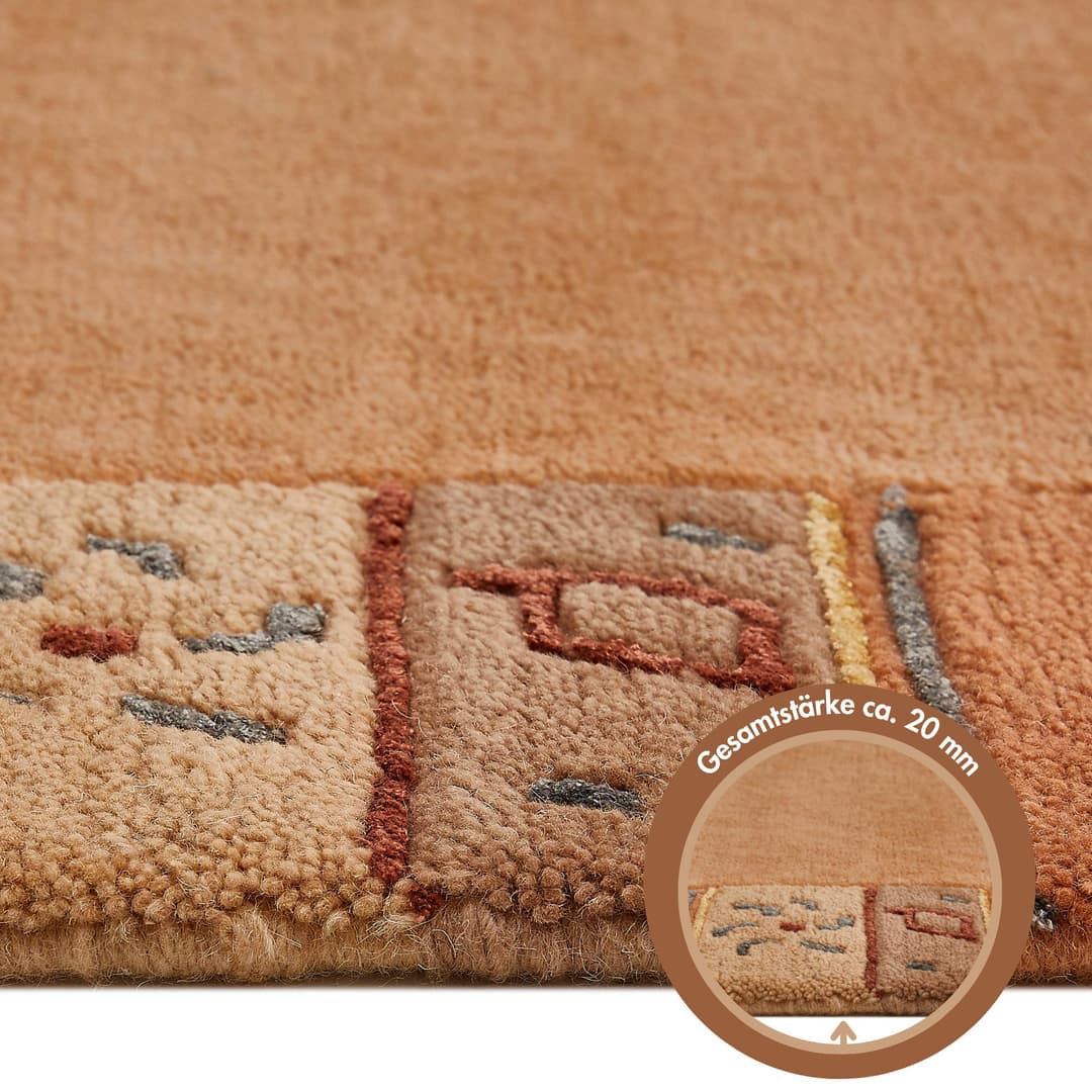 LUXOR living Wollteppich India | Orange