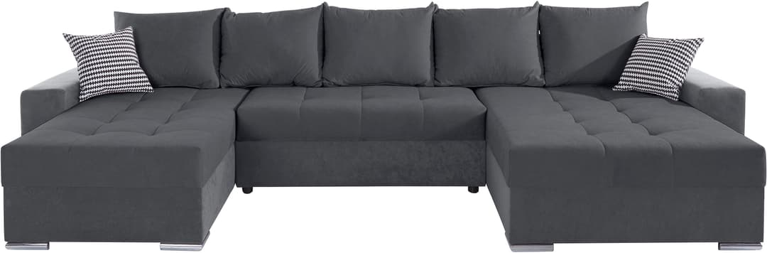 COLLECTION AB Wohnlandschaft Josy XXL U-Form | Grau