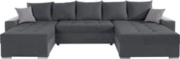 COLLECTION AB Wohnlandschaft Josy XXL U-Form | Grau