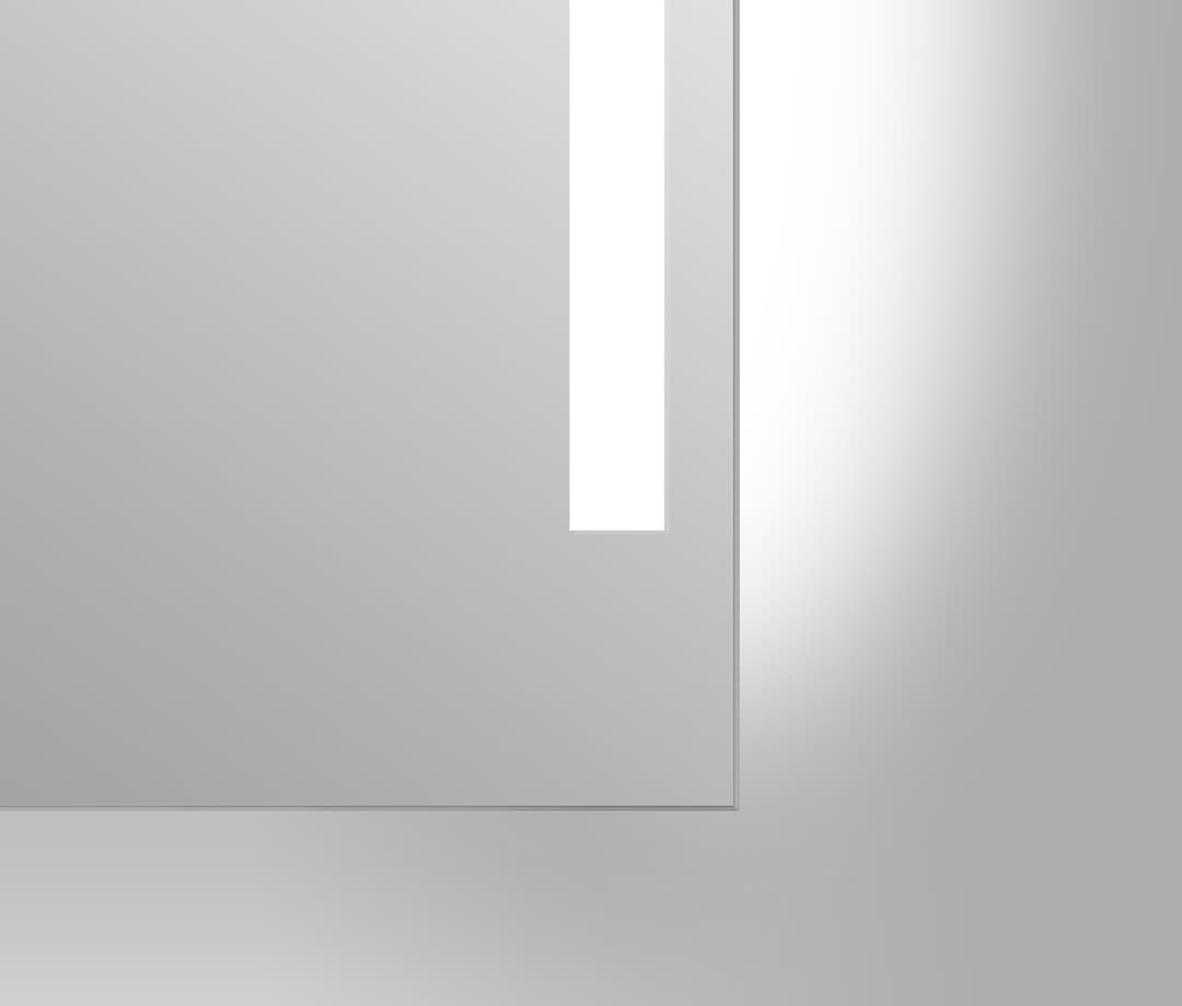 welltime LED-Lichtspiegel Plaza | Silber