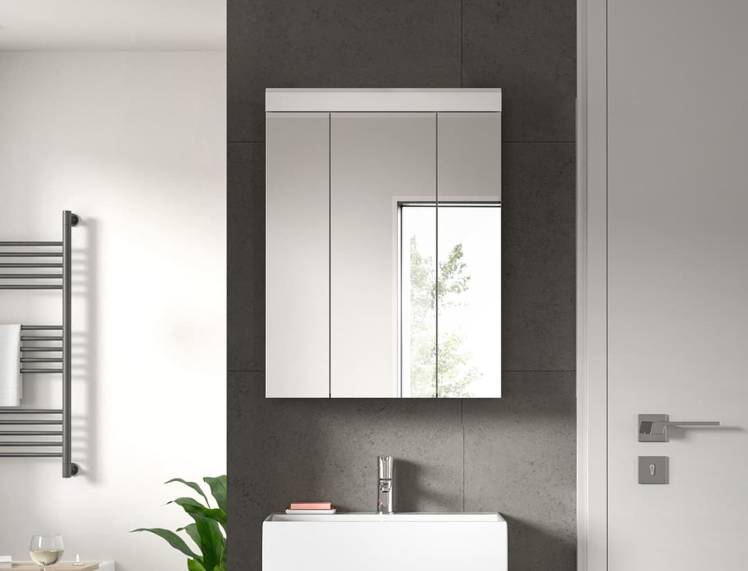 welltime Badezimmerspiegelschrank SIENA | Weiß