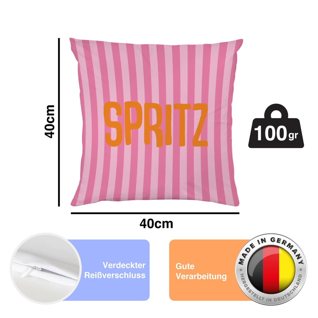 queence Dekokissen Spritz gestreift | Mehrfarbig