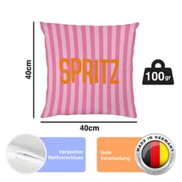 queence Dekokissen Spritz gestreift | Mehrfarbig