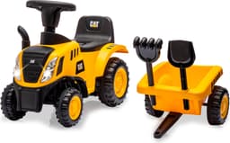Jamara Rutscher Caterpillar Traktor mit Anhänger 2in1 | Gelb