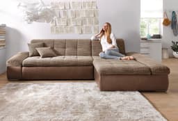 DOMO collection Ecksofa Moric | Braun