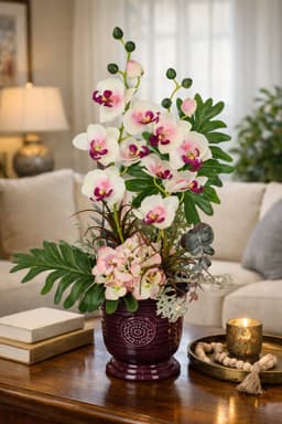 Kunstpflanze Orchidee | Mehrfarbig