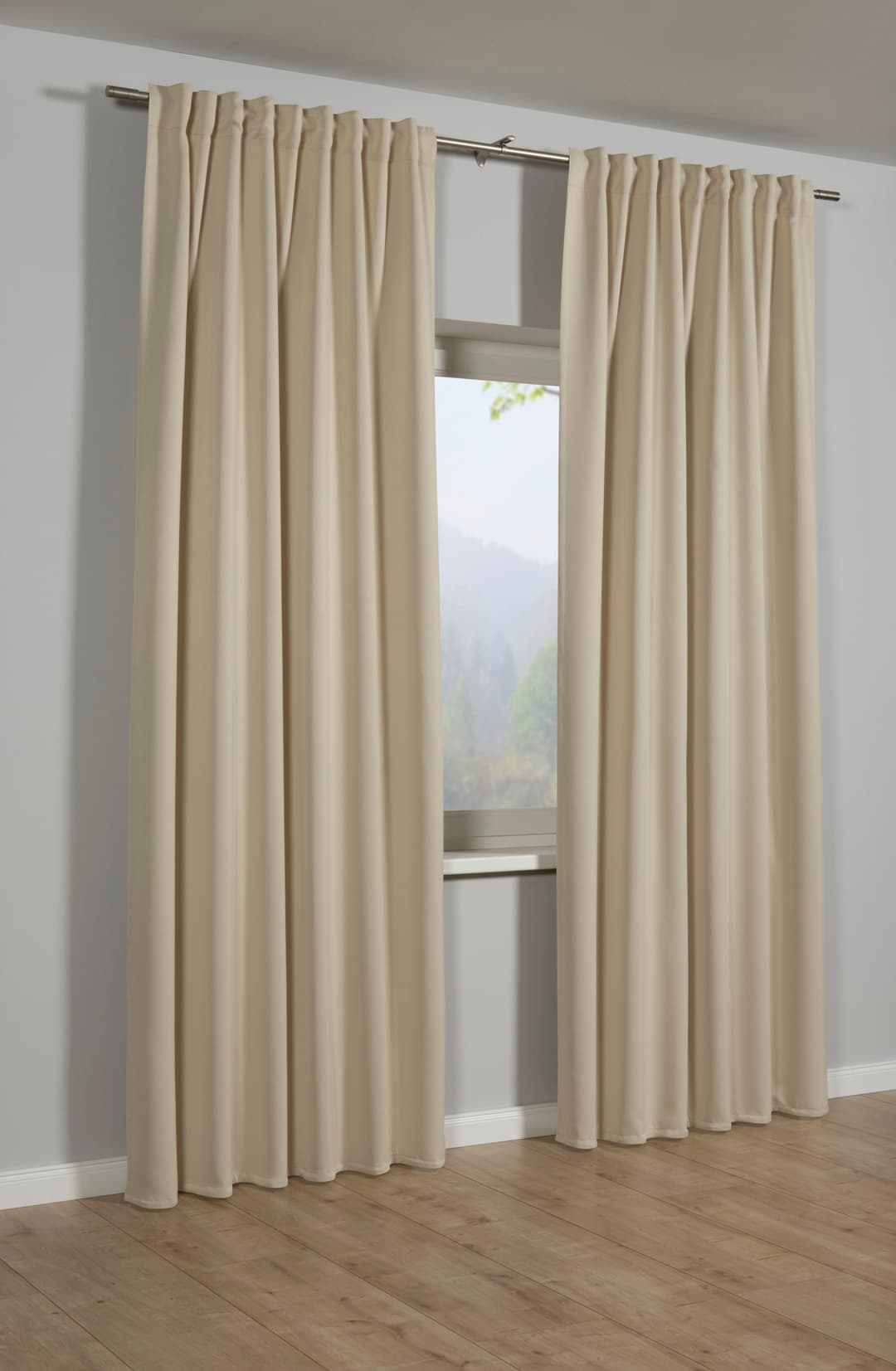 Sehlbach Gardine Schal Dimout Uni | Beige