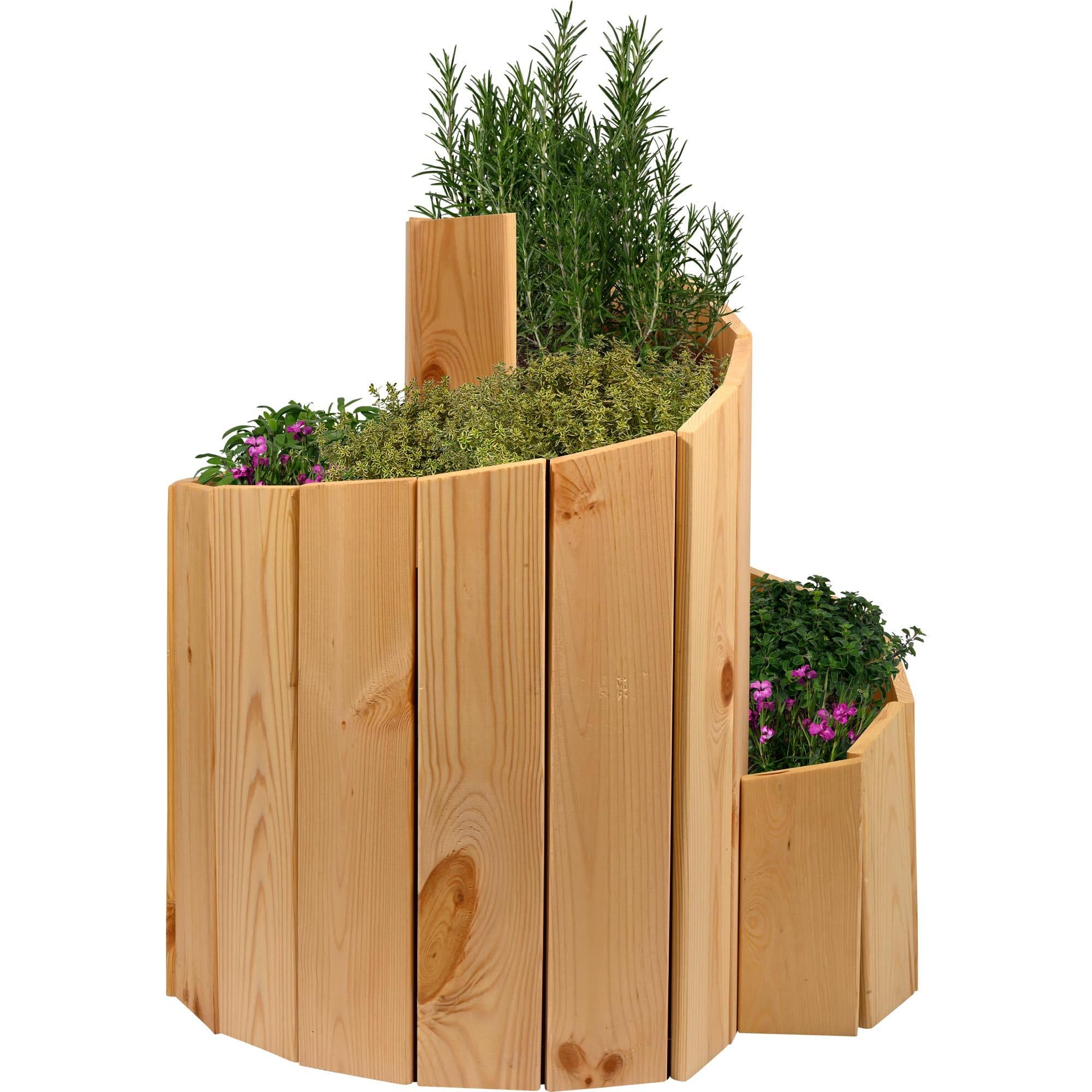 Dobar Kräuterspirale Massivholz | Holztöne