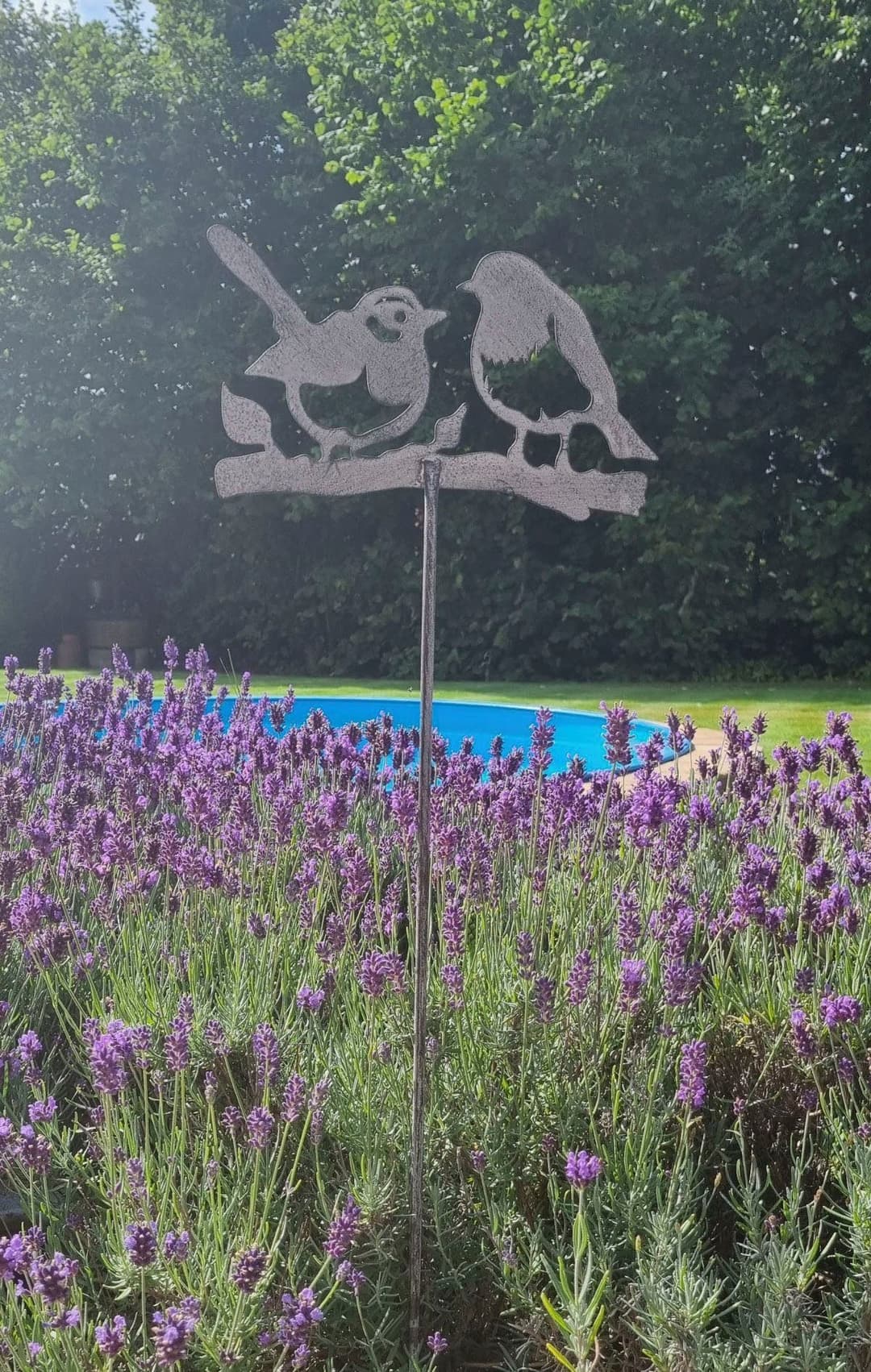 Ambiente Haus Gartenstecker Vogel | Grau