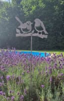 Ambiente Haus Gartenstecker Vogel | Grau 3
