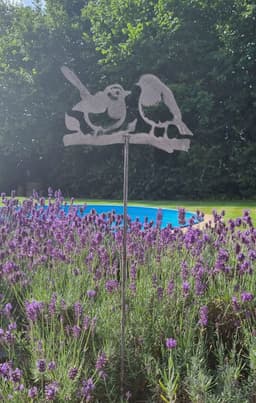 Ambiente Haus Gartenstecker Vogel | Grau
