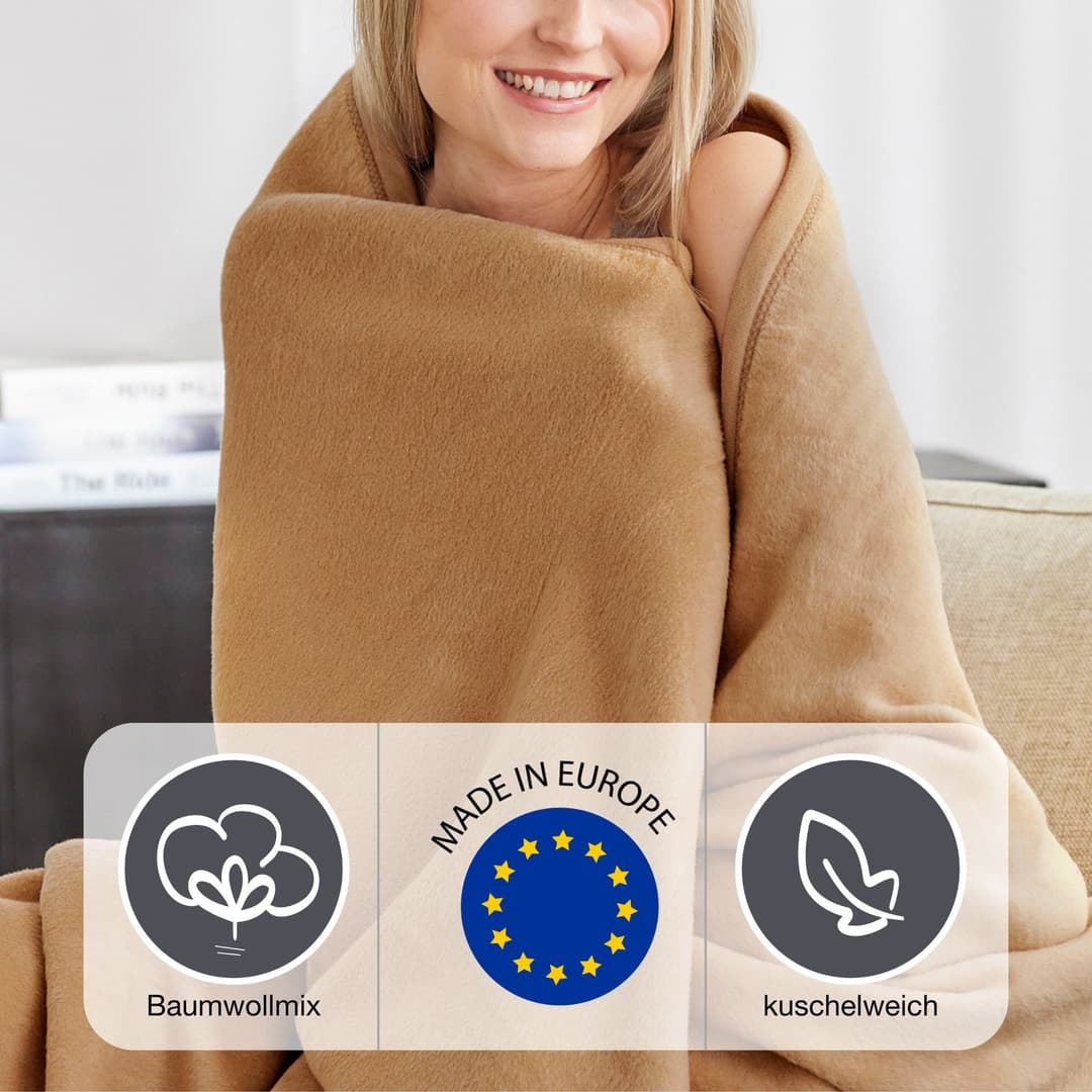 IBENA Wohndecke Luxus | Beige