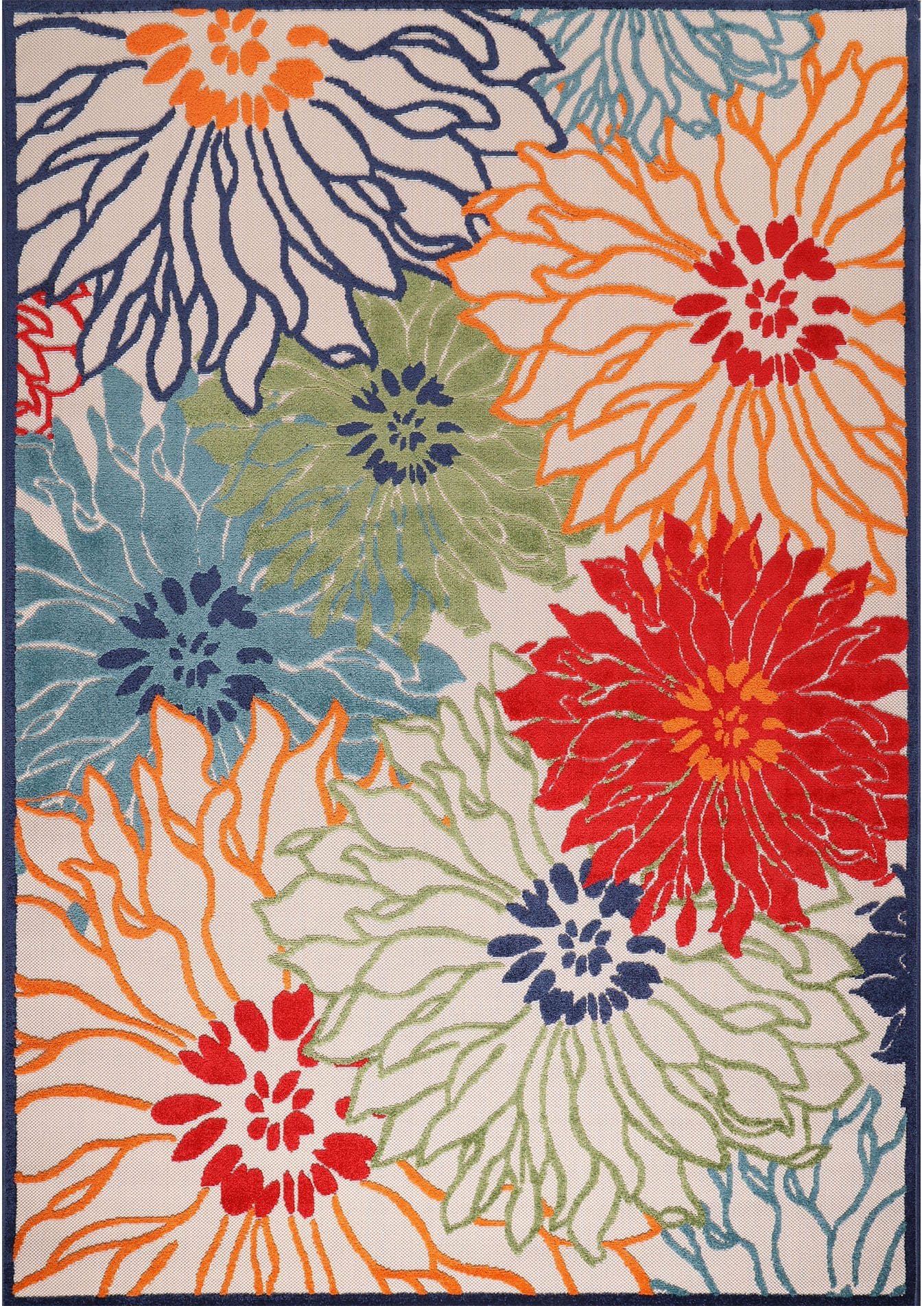 Sanat Teppich Floral 2 Outdoor | Mehrfarbig