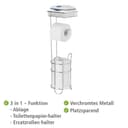 Wenko Toilettenpapierhalter mit Ablage | Silber 4