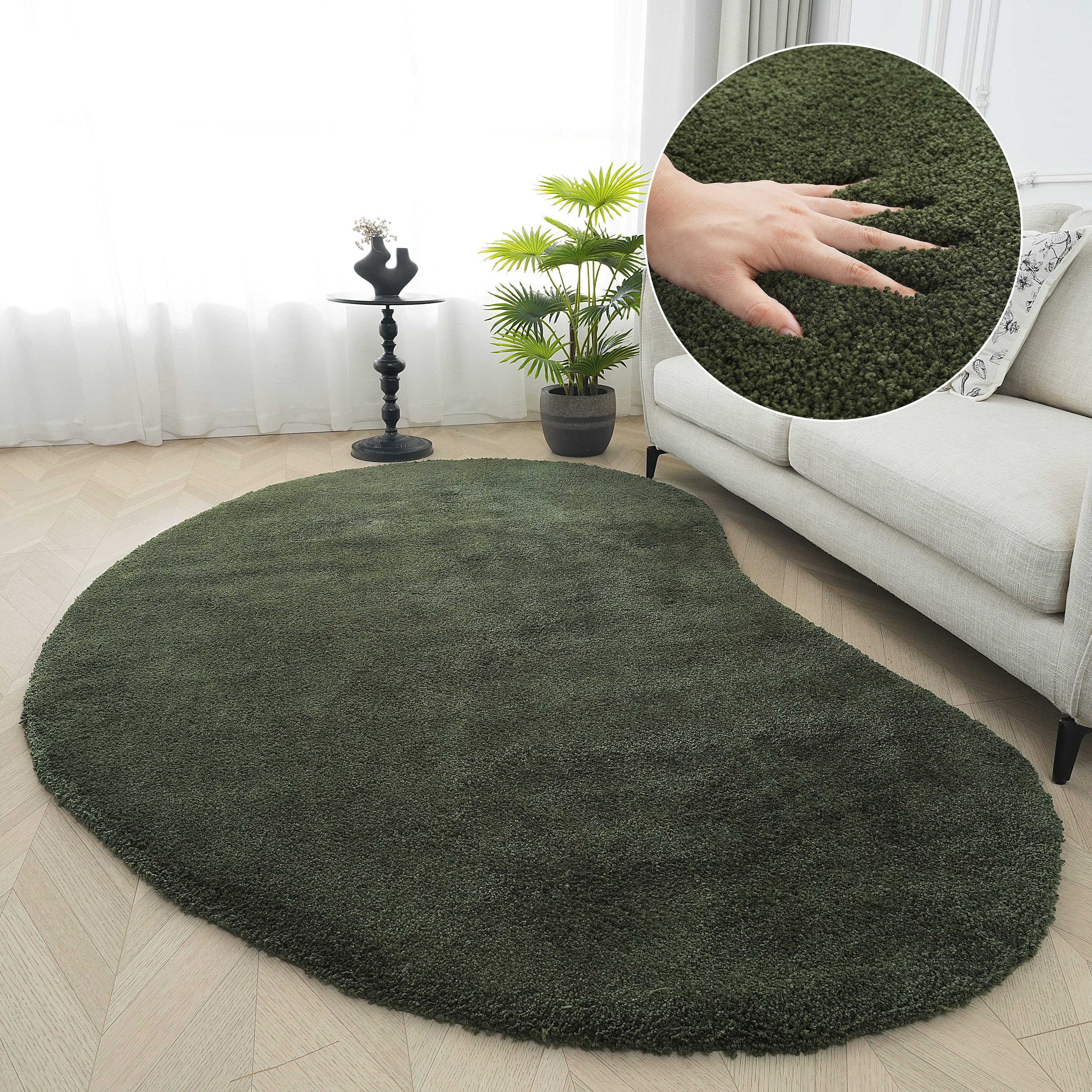 LeGer Home by Lena Gercke Hochflor-Teppich Halrum | Grün