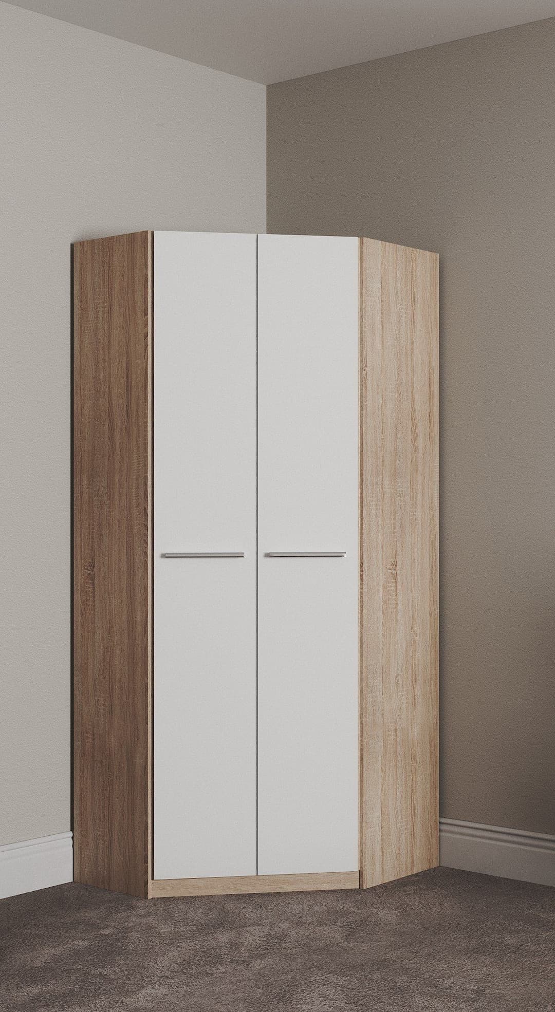 priess Eckkleiderschrank Barcelona | Holztöne