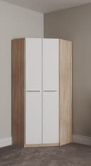 priess Eckkleiderschrank Barcelona | Holztöne