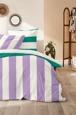 Primera Bettwäsche Renforce-Bettwäsche Color Block | Lila