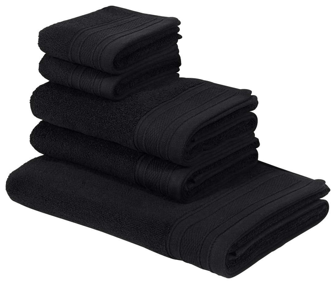 Bruno Banani Handtuch Set Robby | Schwarz