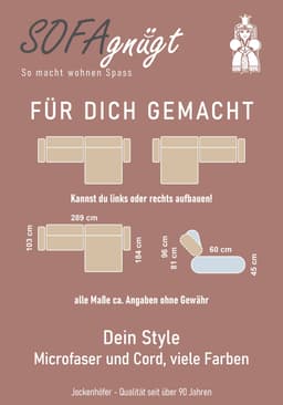Jockenhöfer Gruppe Ecksofa Double One L-Form | Braun