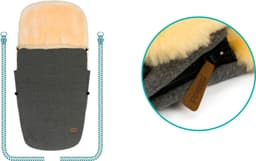 Fillikid Fußsack Bernina Wool | Grau