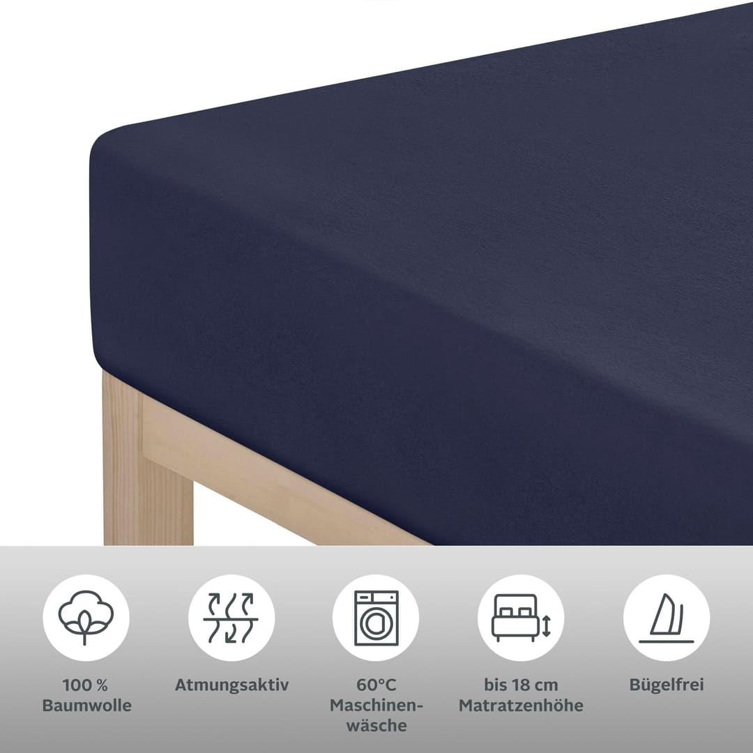 OTTO home Spannbettlaken PHYSALIS | Blau