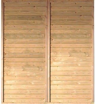 Karibu Carport-Seitenwand | Holztöne