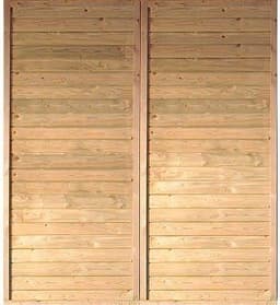 Karibu Carport-Seitenwand | Holztöne