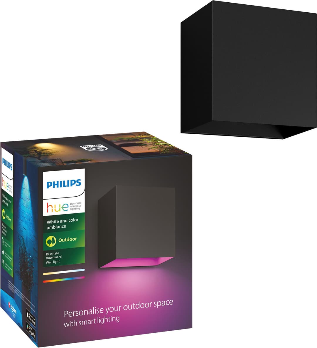 Philips Hue Resonate Wandleuchte | Schwarz