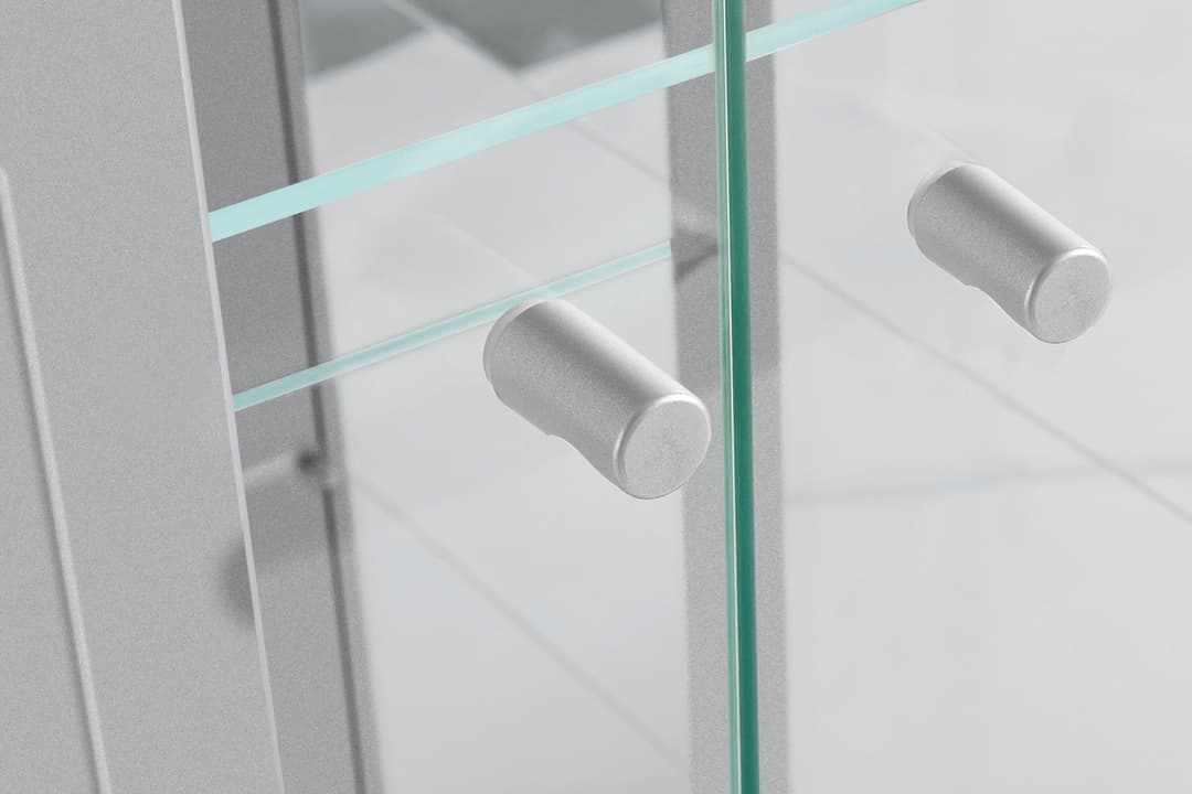 fif möbel Vitrine OPTIMA | Silber