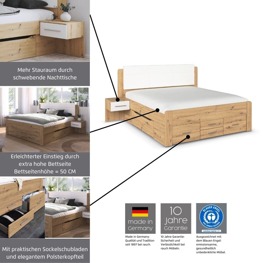 rauch Schlafzimmer-Set Komplettschlafzimmer | Holztöne