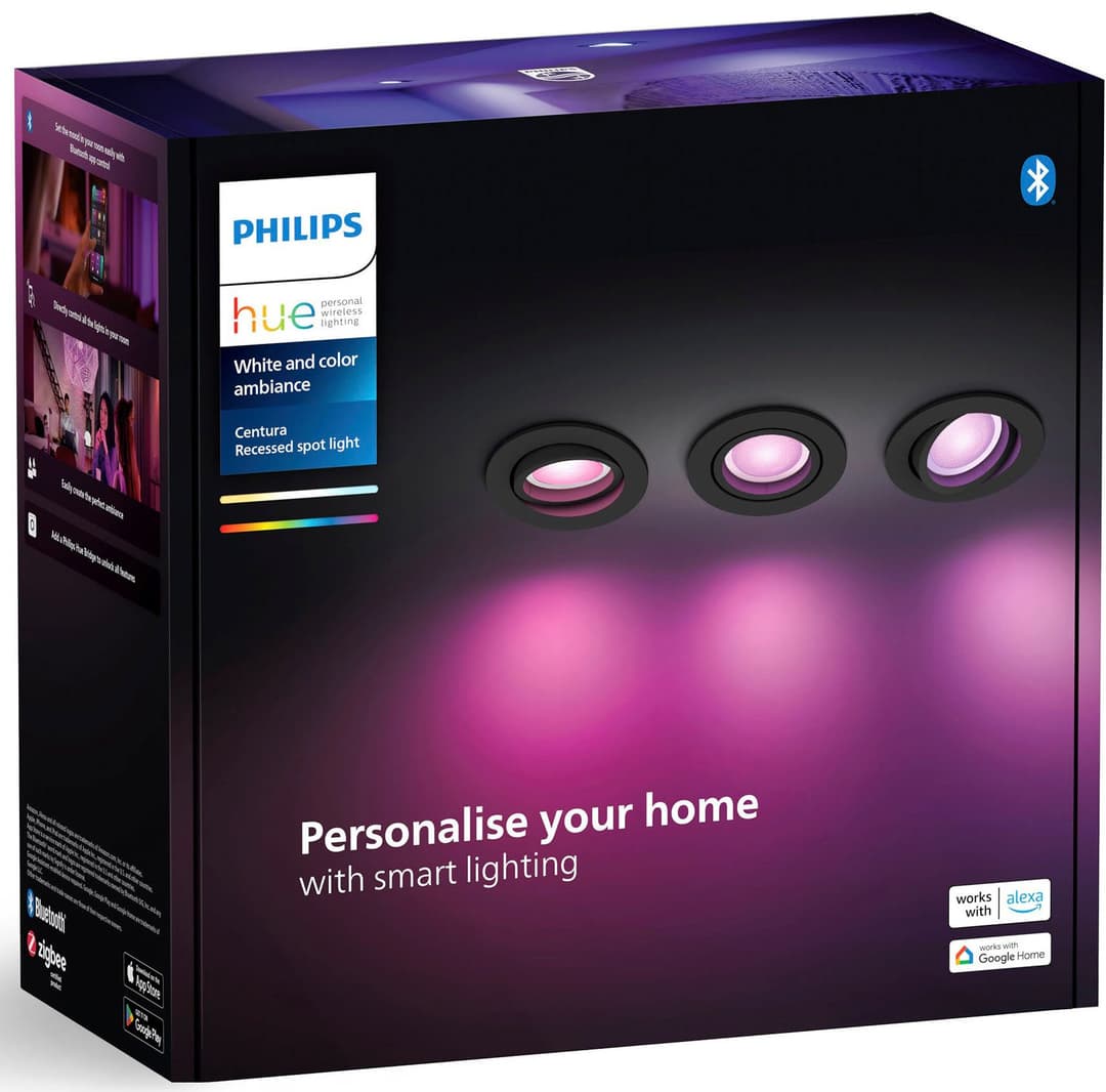 Philips Hue Centura Einbauleuchte | Schwarz