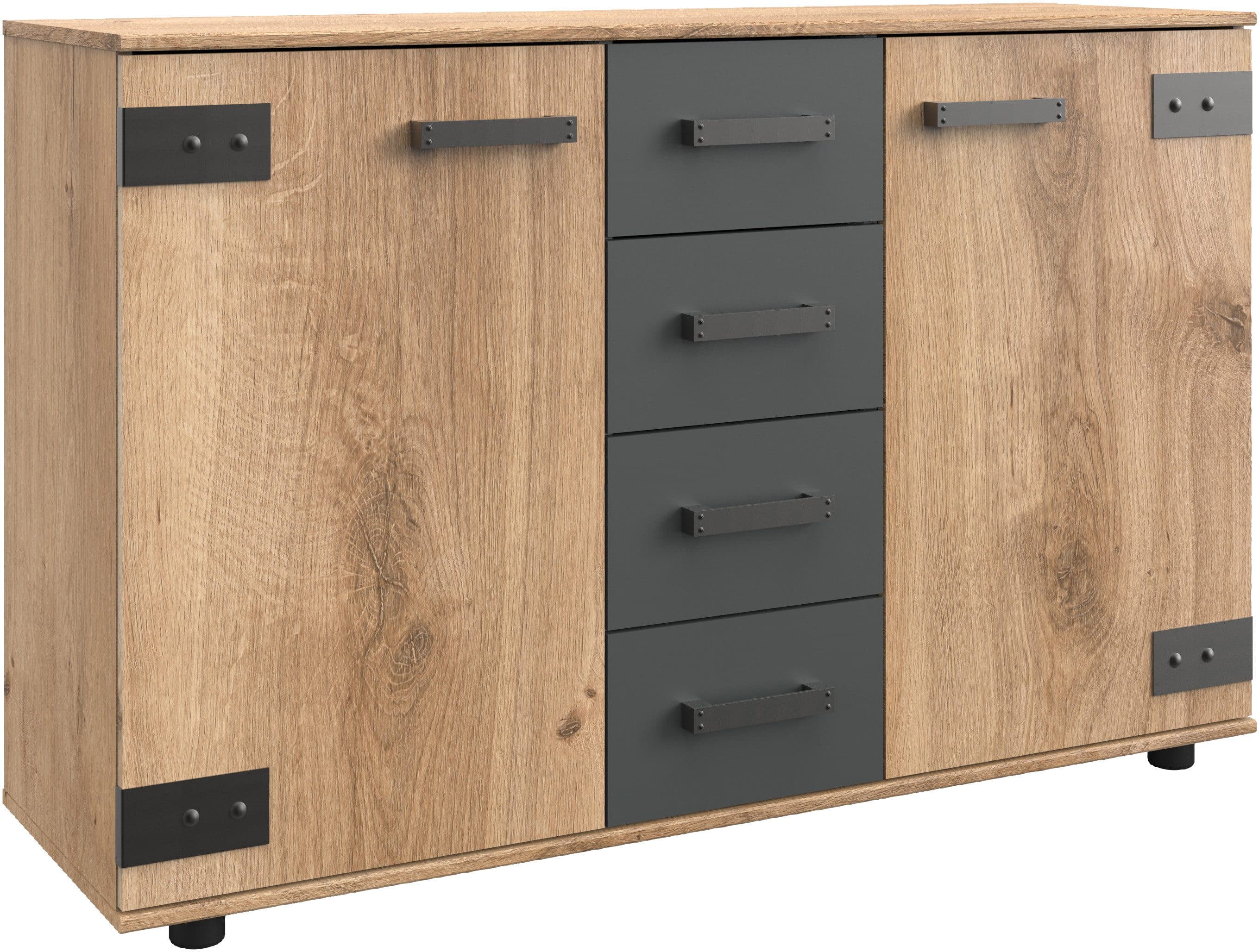 Wimex Stockholm Sideboard Kommodenschrank | Braun