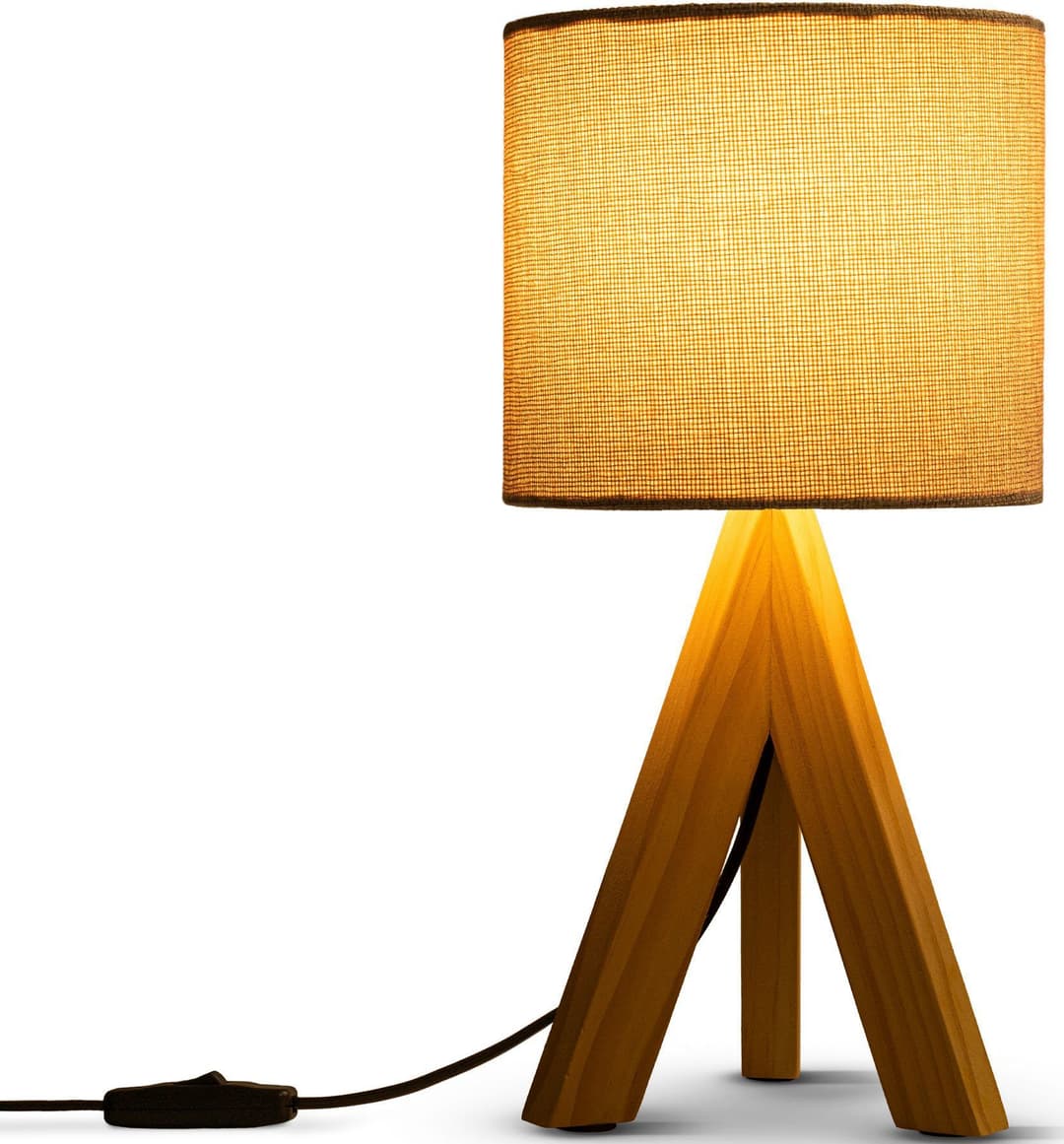 Paco Home Tischleuchte BAJO CANVAS UNI COLOR | Grau