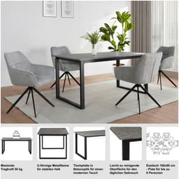 OTTO home Esstisch Barcell | Schwarz