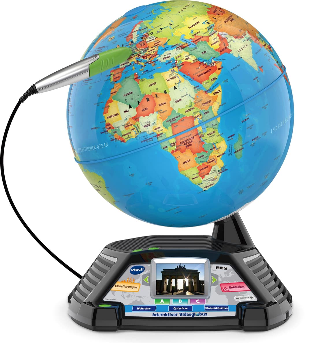 Vtech Globus School & Go, Interaktiver Videoglobus | Mehrfarbig