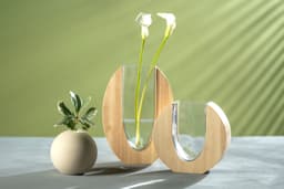 LEONARDO Dekovase Vase LEGNO | Holztöne