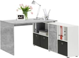 FMD Eckschreibtisch Lexo | Grau