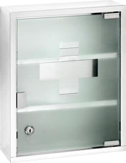 WENKO Medizinschrank | Silber