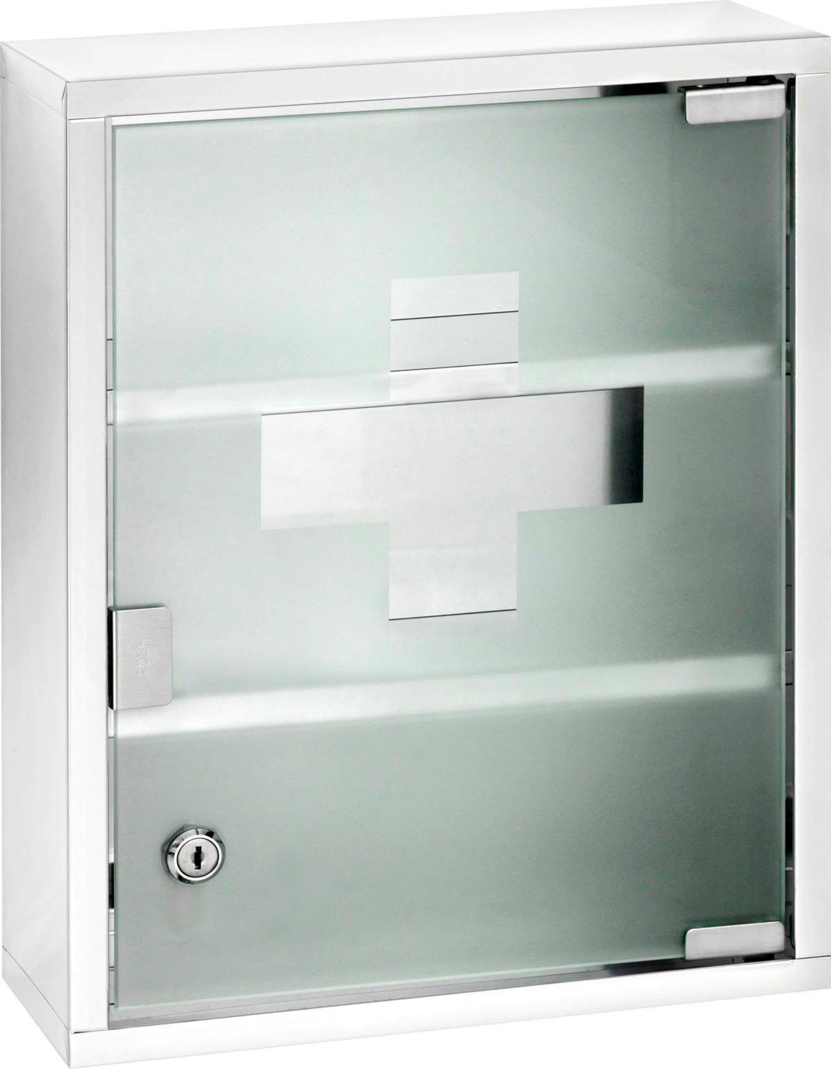WENKO Medizinschrank | Silber