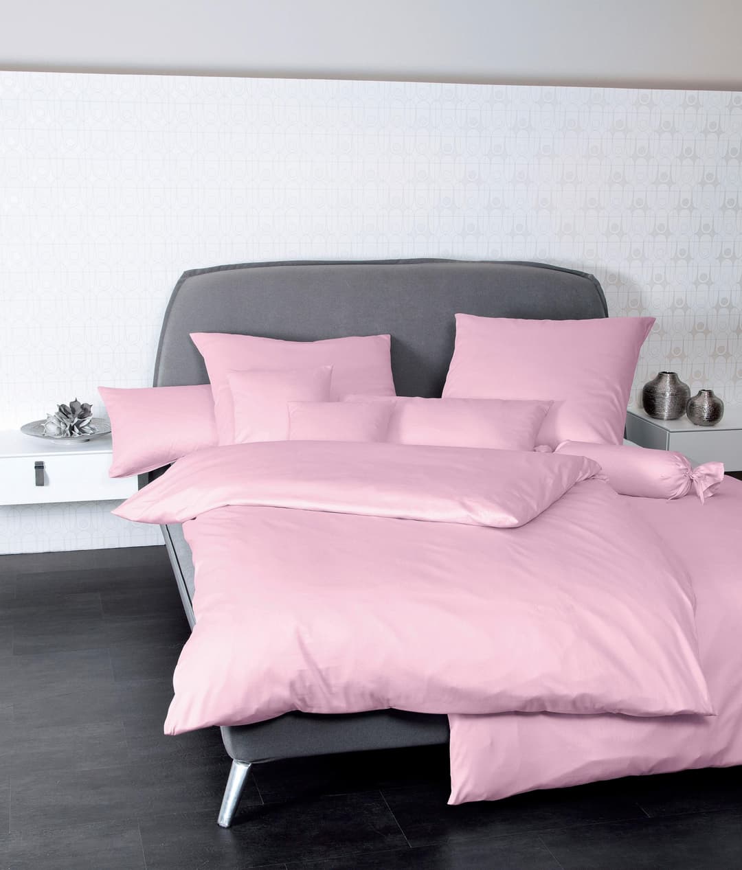 Janine Kissenbezug Colors Mako Satin | Rosa